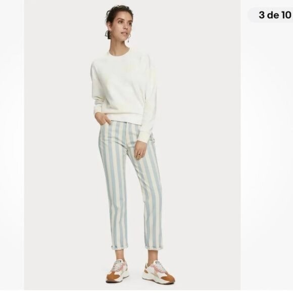 Scotch & Soda Maison Scotch Aloha Hula Tie Dye Dropped Shoulder Sweatshirt XS - Picture 10 of 11